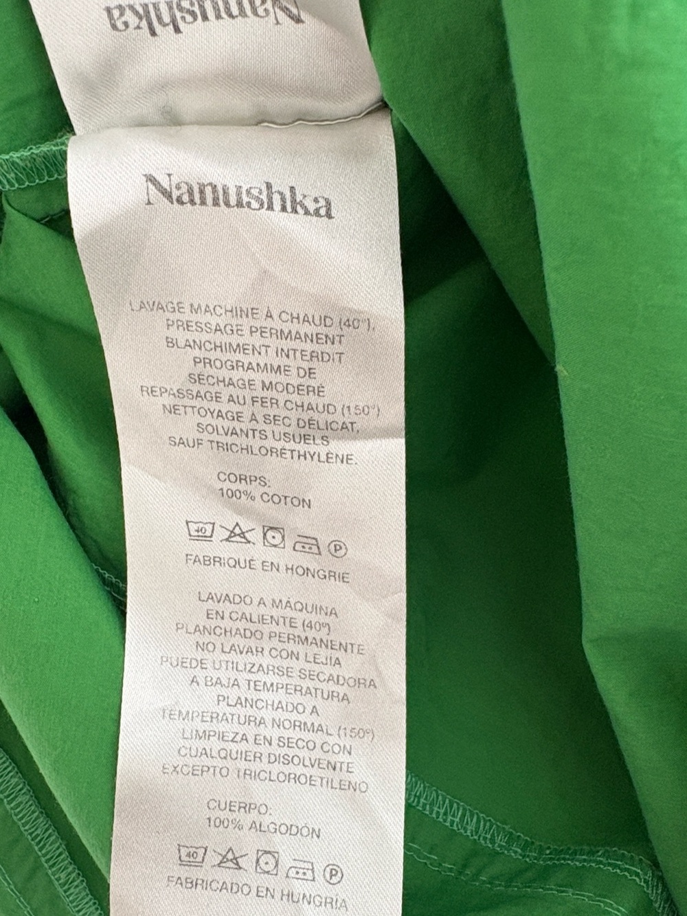 Nanushka Alyssa Button Front Long Sleeve Mini Dress , sz : XL - Picture 14 of 14
